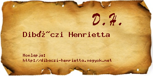 Dibáczi Henrietta névjegykártya